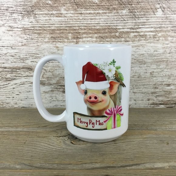 Merry Pigmas Ceramic Coffee Mug - Picture 1 of 4